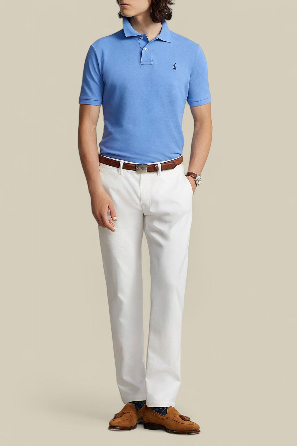 תמונת כל הלוק של חולצת פולו סלים פיט